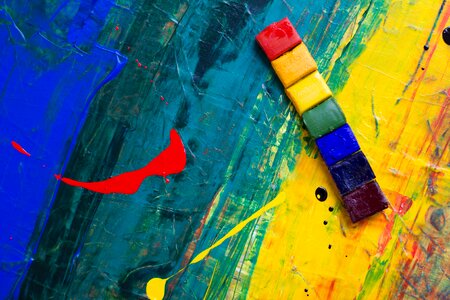 Paints colors abstract painting