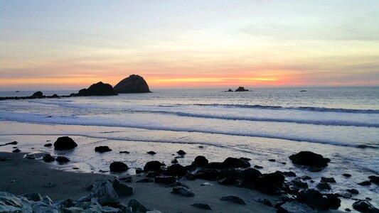 Rocky low tide sunset