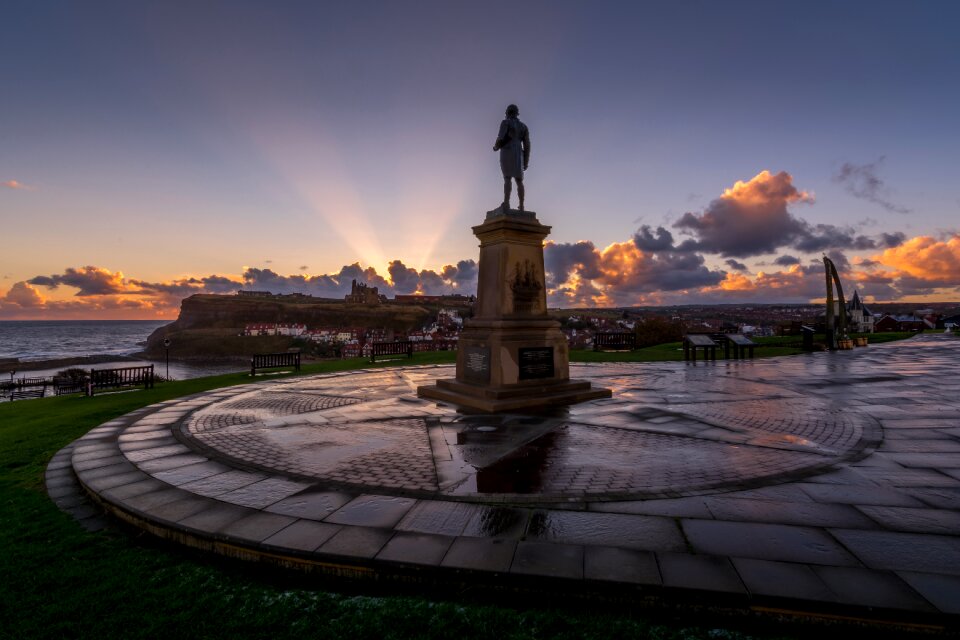 Whitby harbour sunrise photo