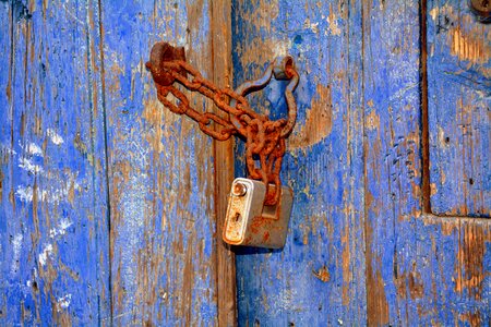 Rusty door wood photo