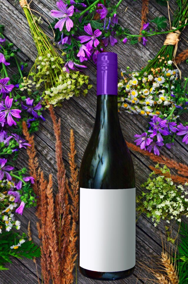 Flowers wildflowers bottle