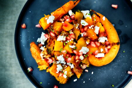 Vegetarian cheese pomegranate