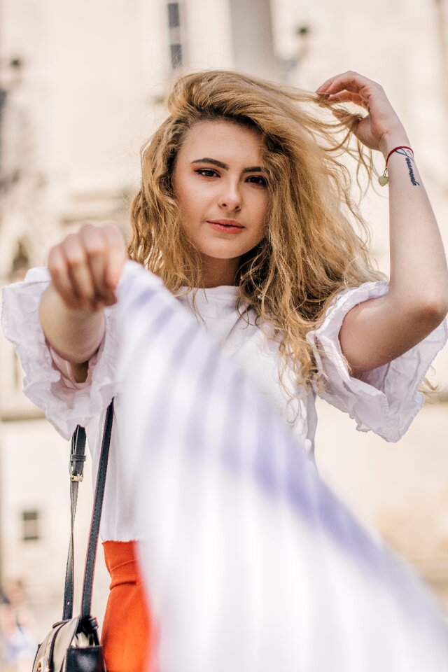 Smile blonde hair
