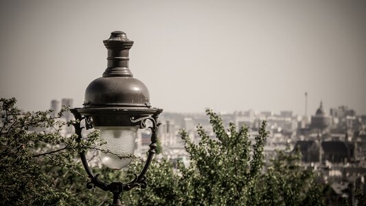 Montmartre floor lamp view paris photo