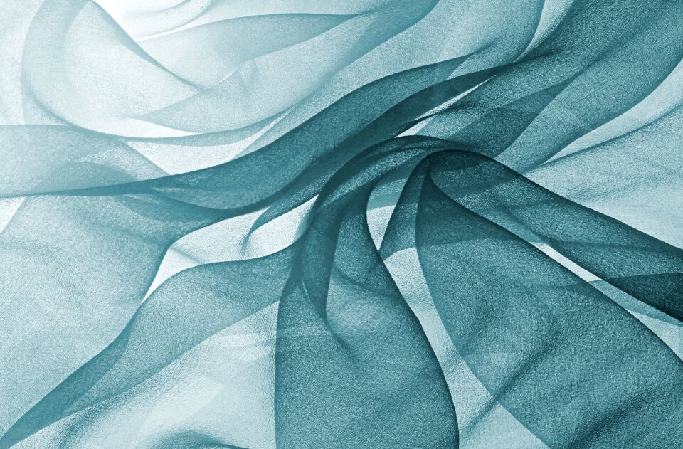 Fabric transparent blue