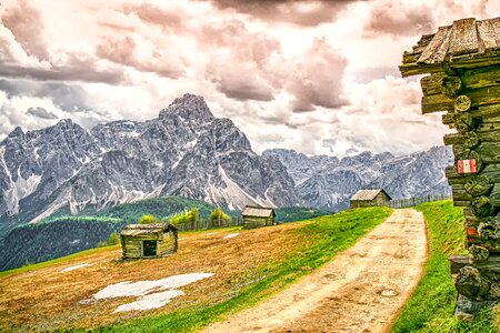 Mountains alpine panorama photo