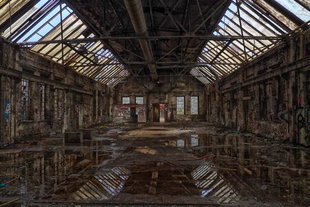 Industry hall abandoned photo