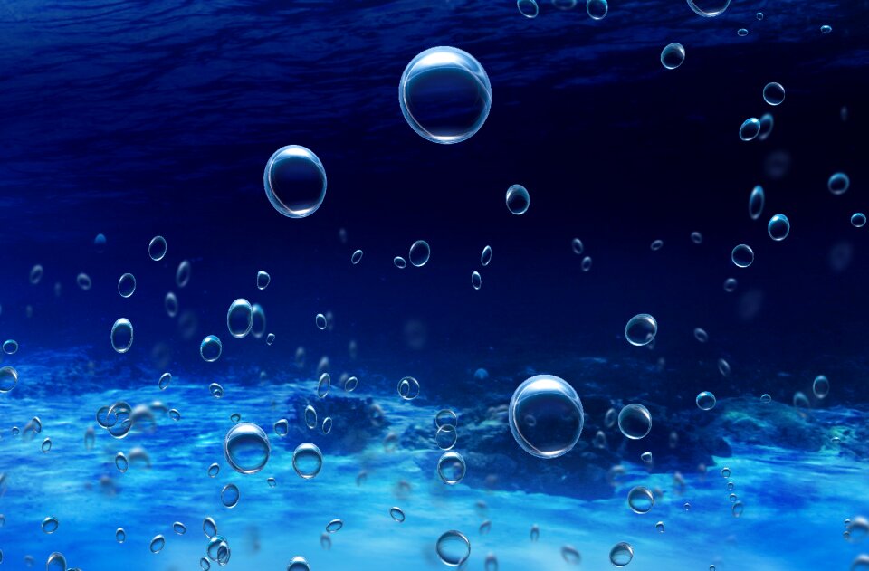 Bubbles water background