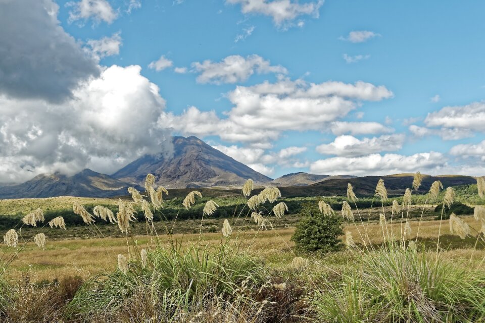Volcano mountain landscape