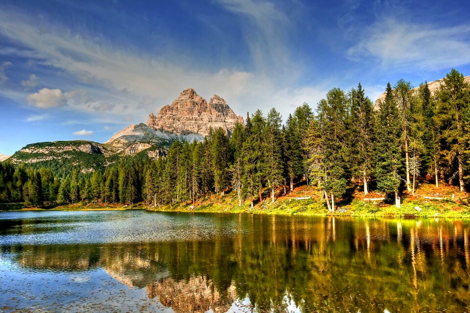 Landscape alpine misurina photo