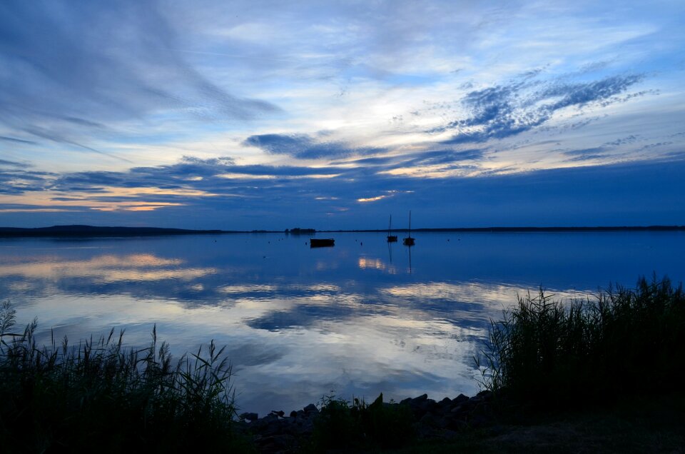 Boats blue hour dusk