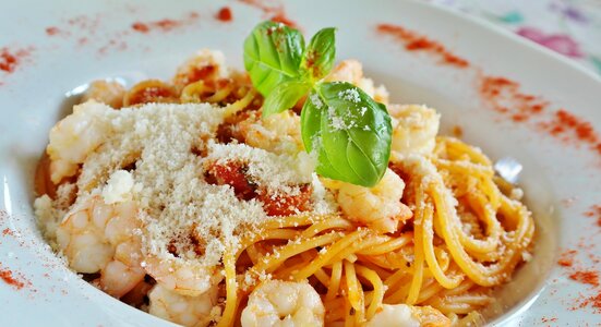 Pasta starter scampi