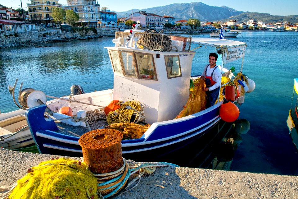 Boat fisherman sea