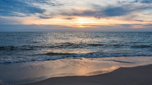 Summer sea sunset photo