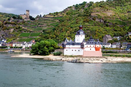 Germany toll castle pfalzgrafenstein in the rhine rhine photo