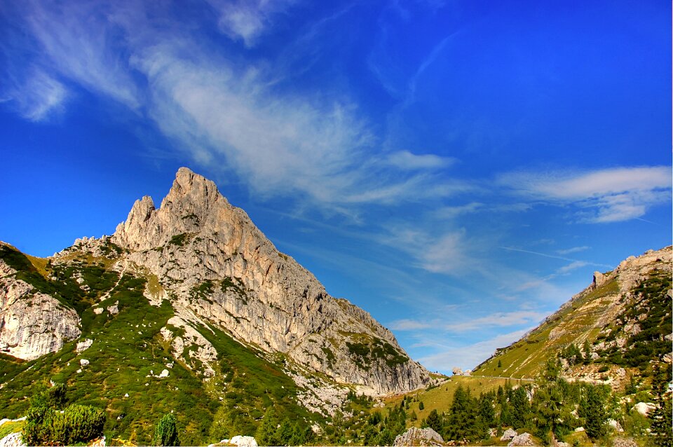 Summer clouds rock photo