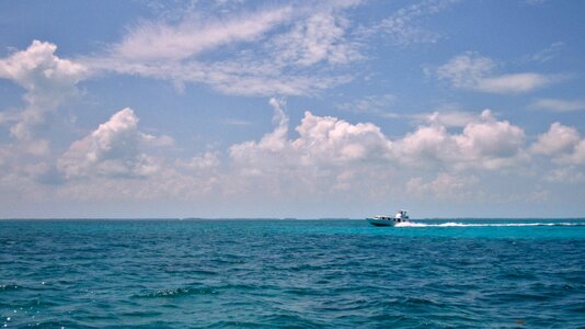 Sea sky boat photo