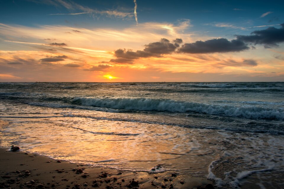 Baltic sea water evening