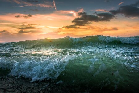 Baltic sea water evening