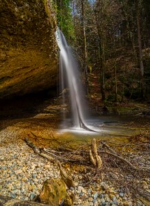 Waterfall moss water photo