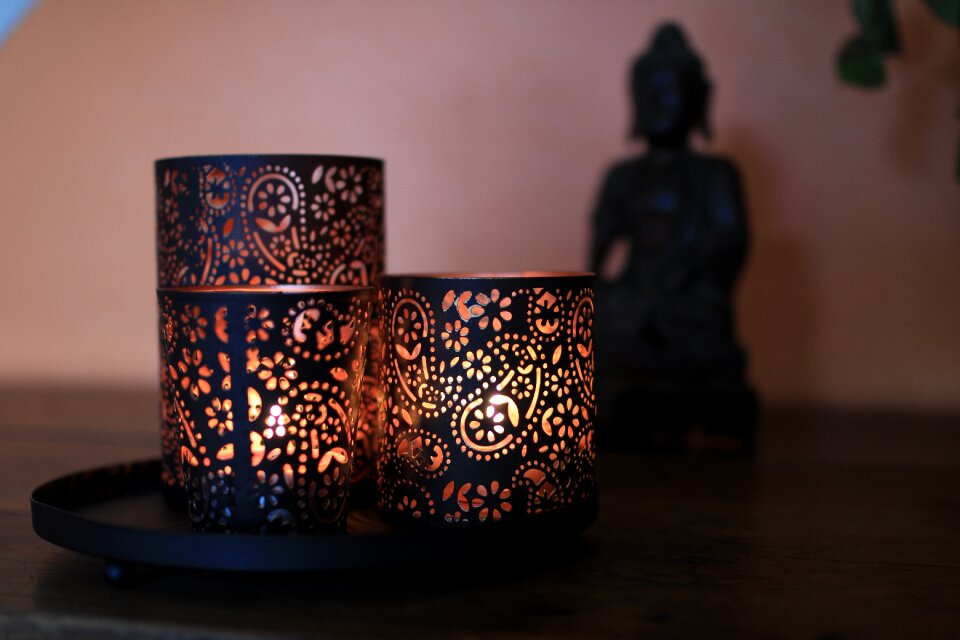 Buddha candles calm
