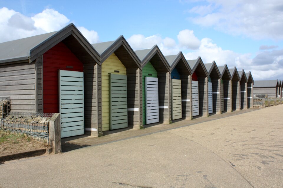 Colourful seaside coast