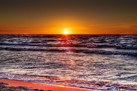Ocean twilight landscape photo