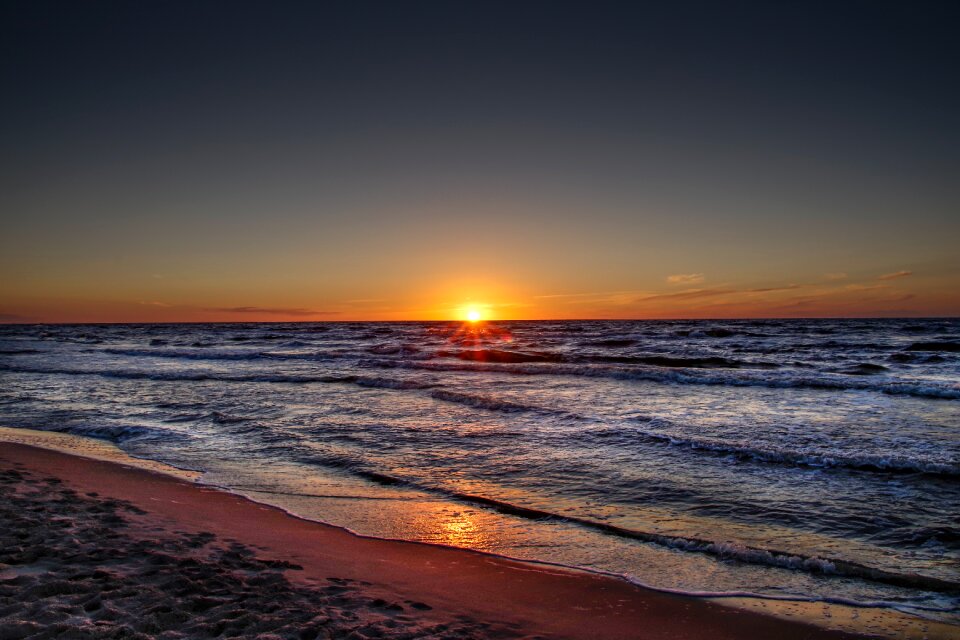 Summer the waves ocean