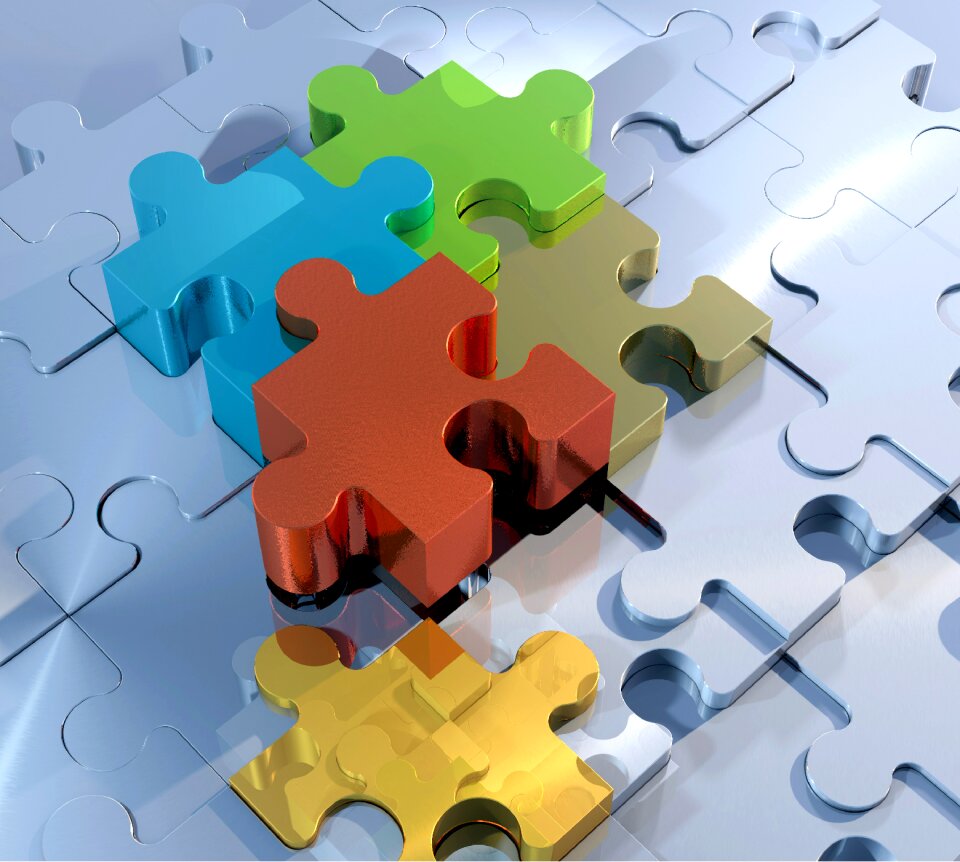Puzzles memory cards covered with together