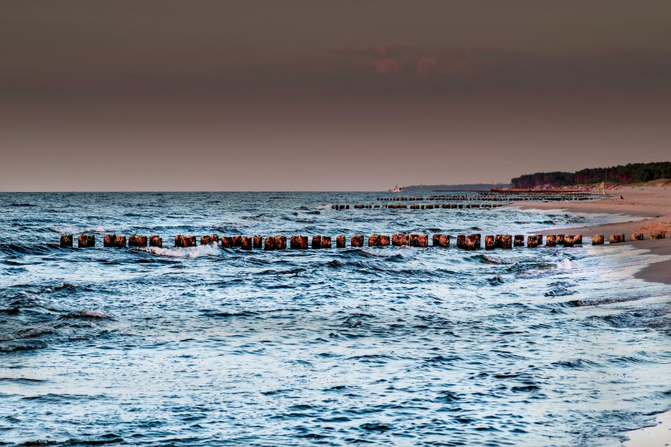 Evening breakwater emptiness