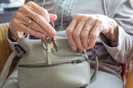 Adult hands elderly photo