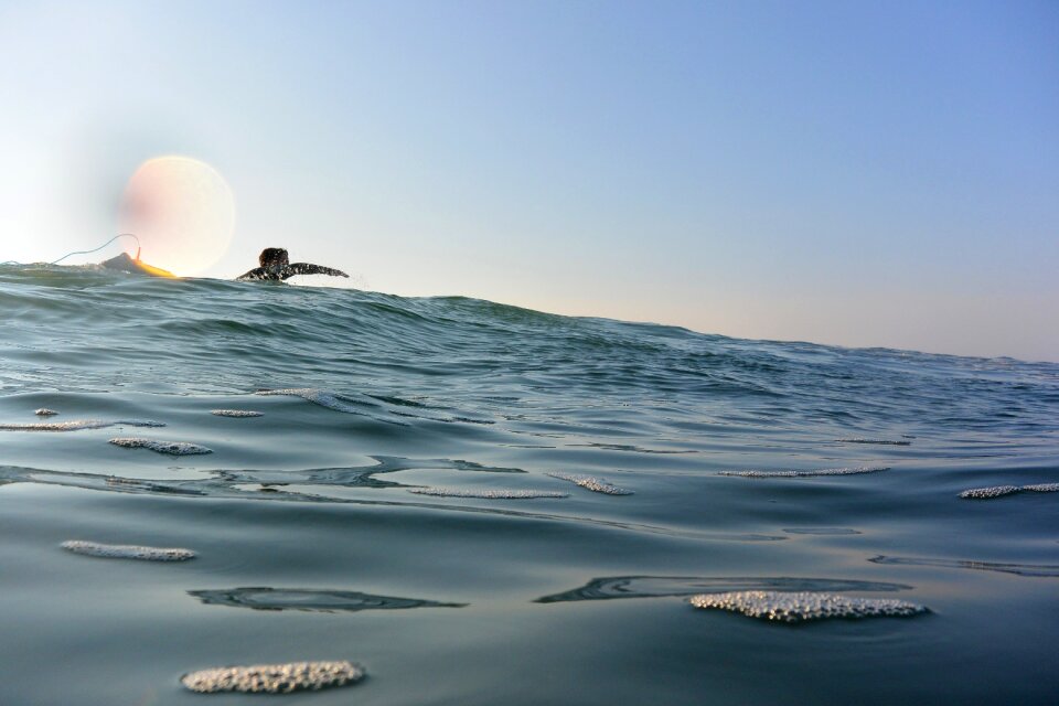 Surfboard surfer paddle