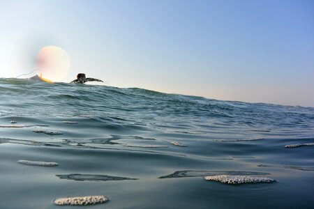 Surfboard surfer paddle