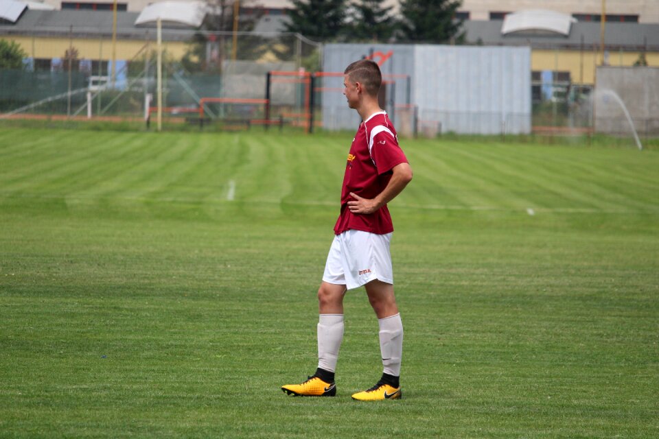 Player footballer the concentration of the