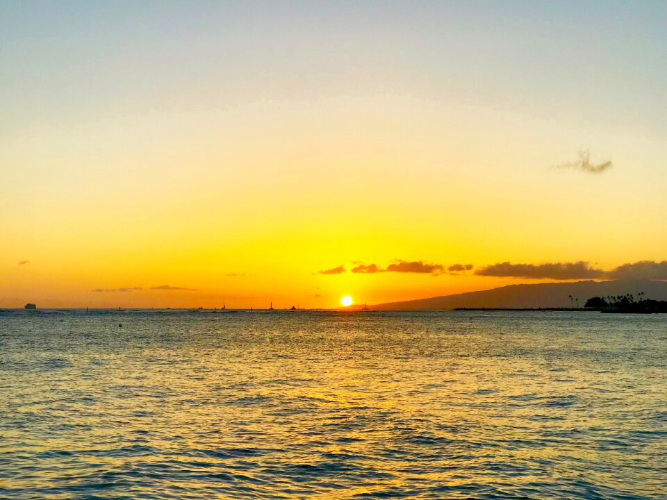 Honolulu hawaii sunset