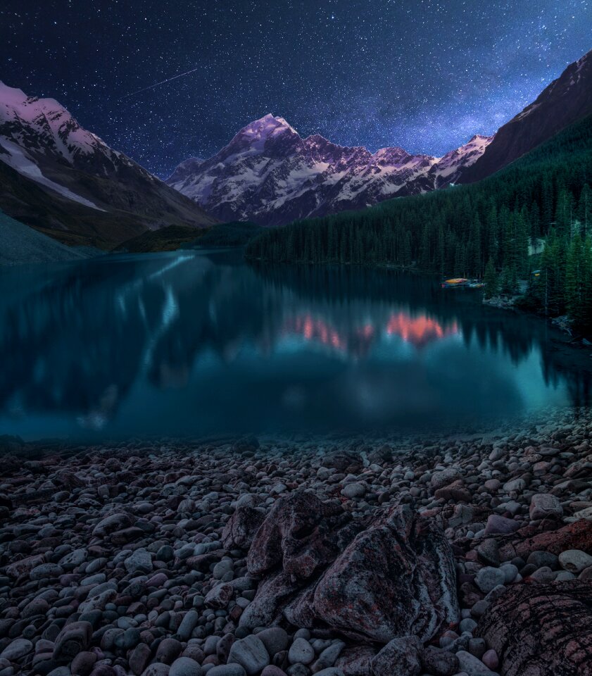 Sky mountains landscape