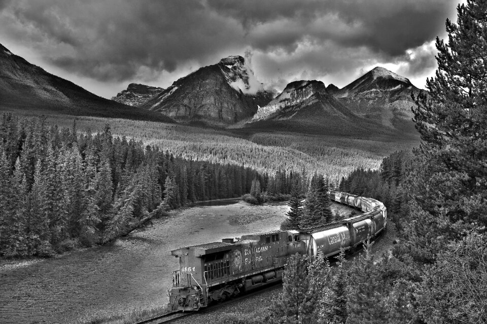 Railroad mountains gray mountain