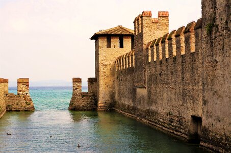 Middle ages fortress sirmione photo