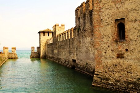 Middle ages fortress sirmione photo