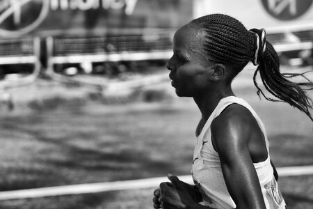 Athlete runner marathon photo