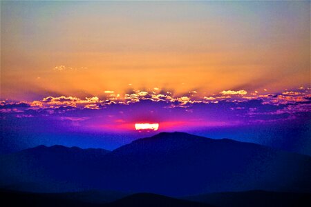 Mountains light sky photo