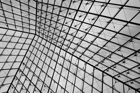 Pyramid architecture black and white photo