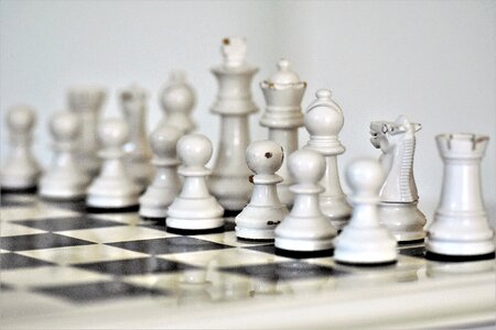 Think chess pieces chess board photo