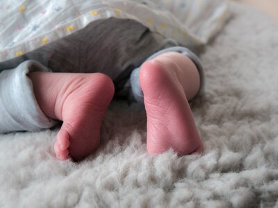 Baby girl baby feet sweet