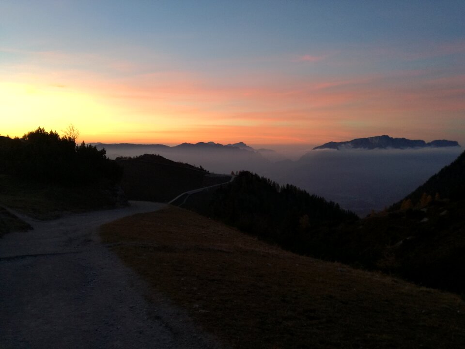 Clouds mountain landscape