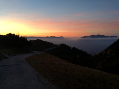 Clouds mountain landscape photo