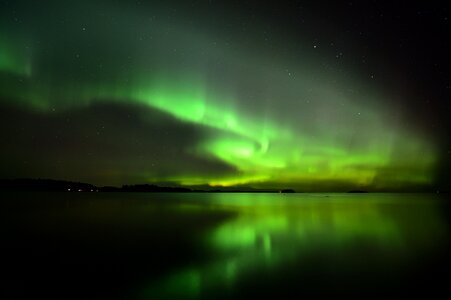 Aurora night phenomenon
