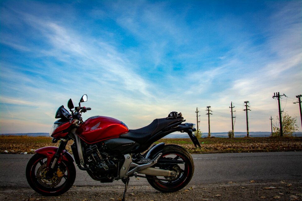 Landscape blue sky rider