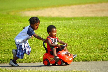 Brown-skinned central park children photo