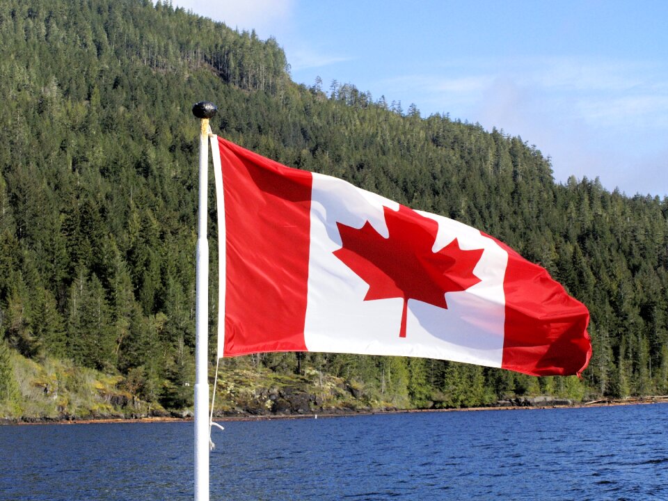 Symbol red maple leaf